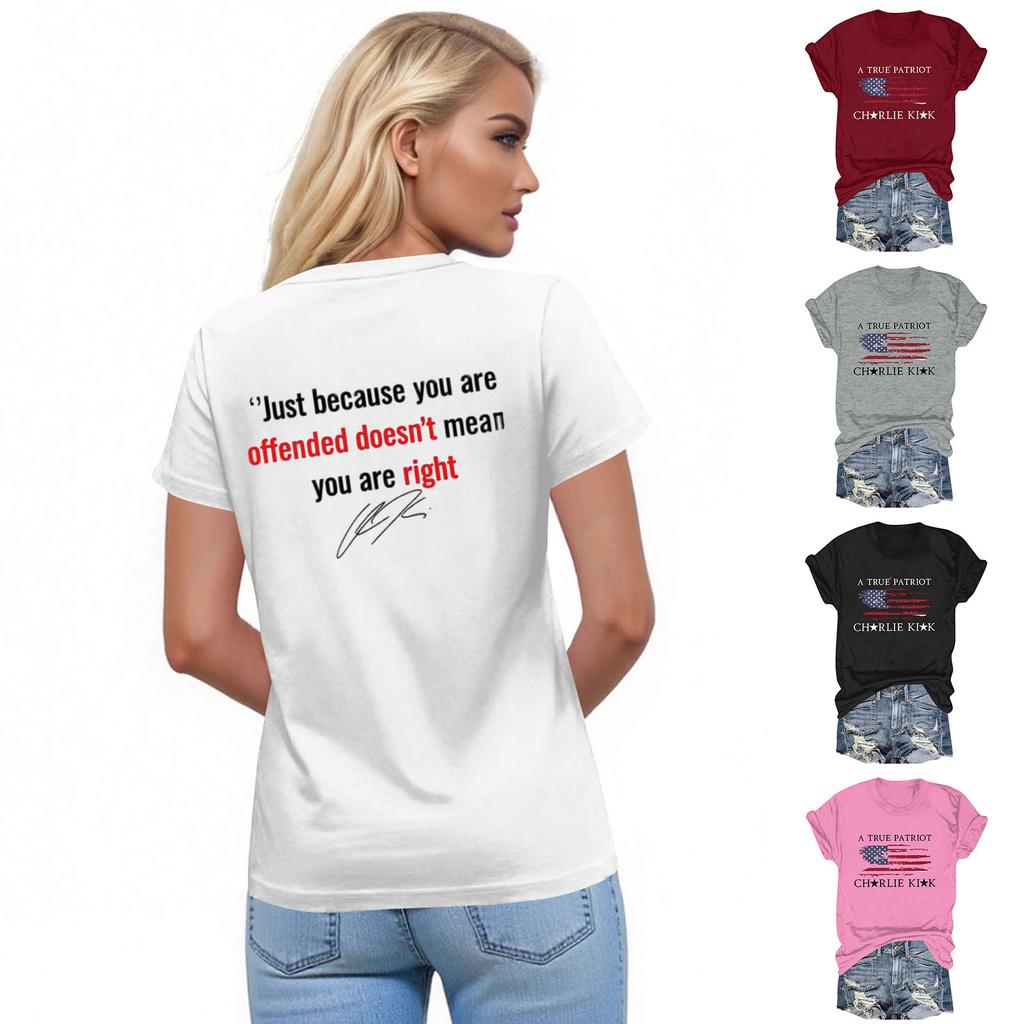 Women's Casual Daily Printed Top Round Neck T-shirt