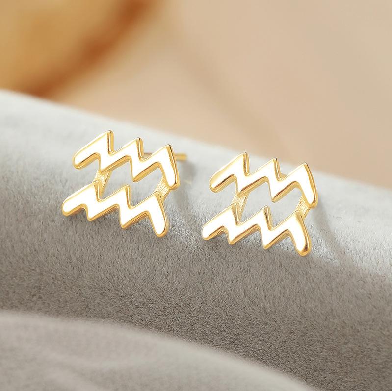 Banyan Tree S925 Silver Zodiac Earrings - Elegant Luxury Design for Women.