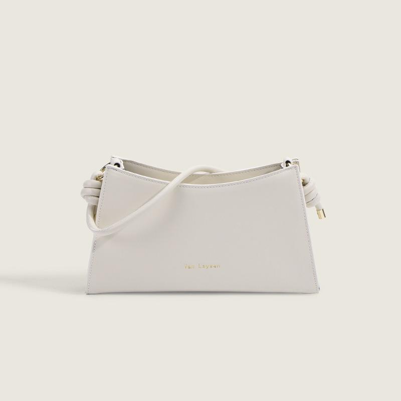 

Cowhide single shoulder women s bag autumn and winter new commuter underarm bag soft surface soft leather crescent bag niche Main picture 28X6.5X16cm білий