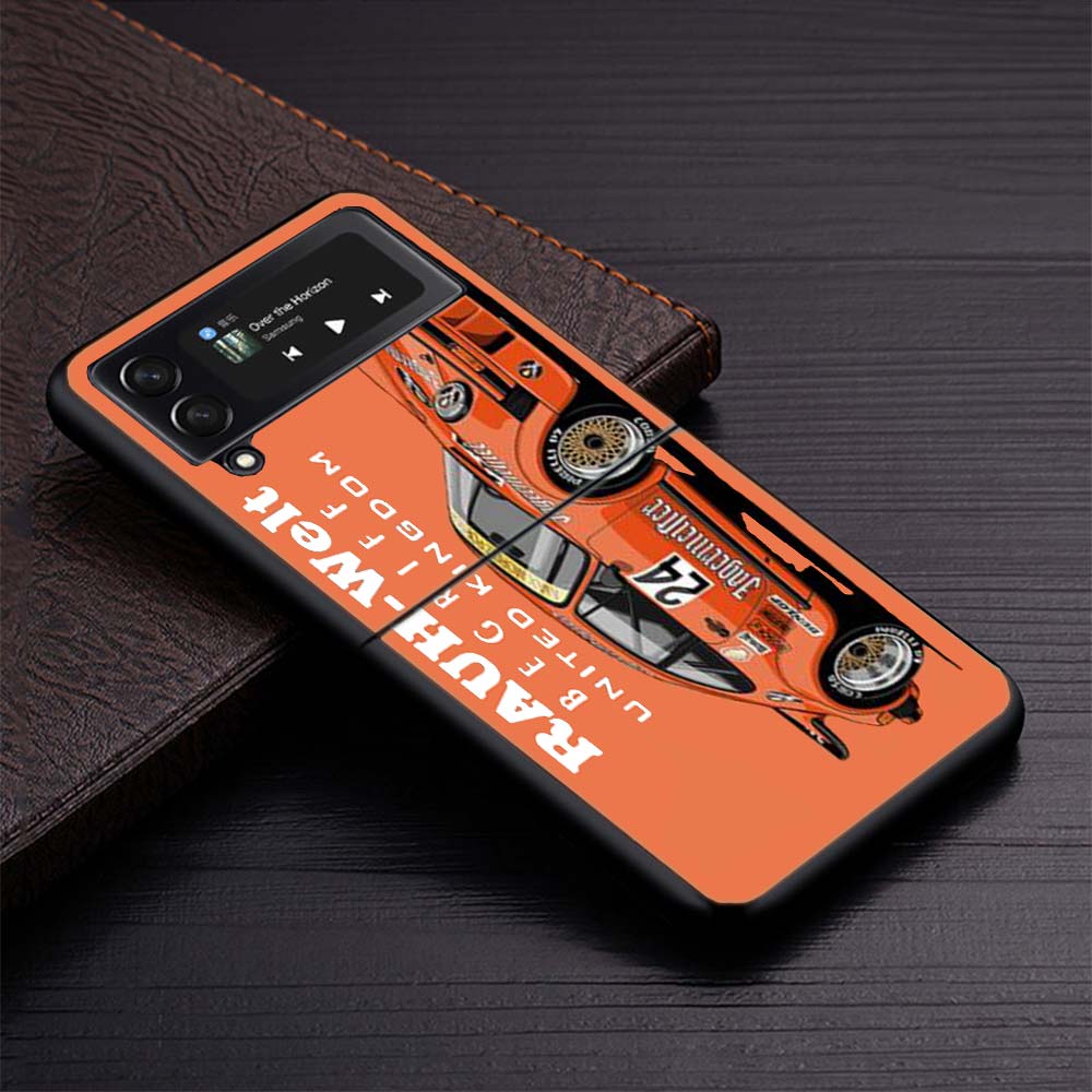

Sports Car Drift RWB 911 964 933 Zflip4 Zflip5 Phone Case For Samsung Z Flip3 Flip4 Flip5 5G zFlip 4 5 Cover Cellphone Shell Cas Samsung Z Flip 4