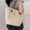 Handwoven Summer Beach Shoulder Tote Bag - Large Capacity Commuter Woven Bag for Women