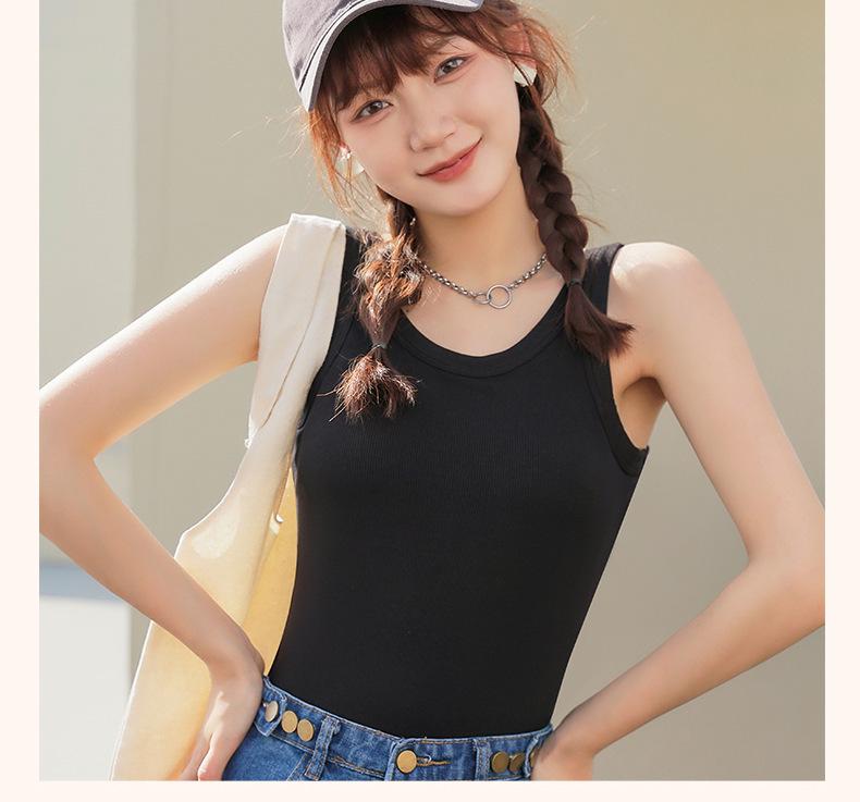 Versatile Modal Women's Tank Top with Built-In Bra & Padding - Perfect for Underwear or Outerwear