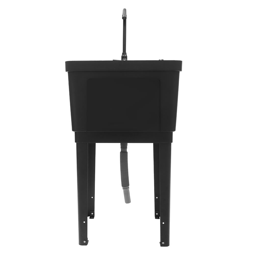 Freestanding Laundry Sink with Faucet, Large Deep Basin, 360° Swivel Tap, Quick Drain, for Utility Room, Garden, Pet Wash