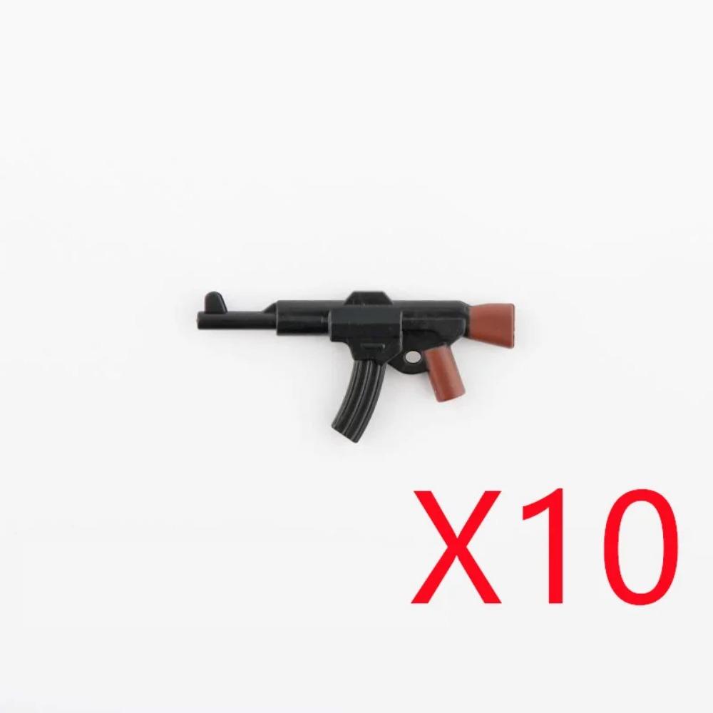 WWI WWII Building Blocks Soldiers Military Accessories Bomb Two-color Gun Mini Brick Weapons Gift Toy AKM Helmet RPG Grenad X026