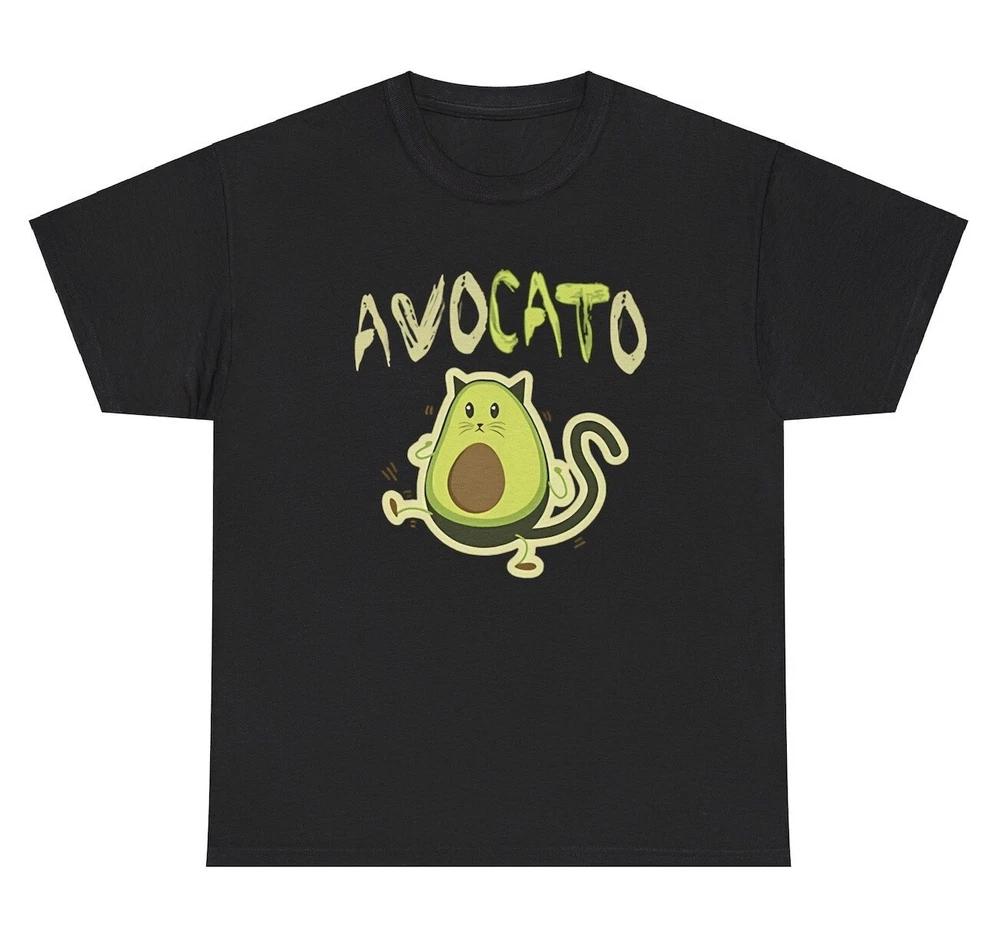 Avocato T Shirt Funny Avocado Cat Lover Y2k Silly Ironic Gen Z Tee S