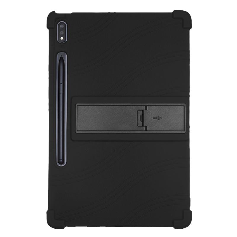 

Силиконовый противоударный чехол для Lenovo Tab P12 Pro, устойчивый к падению чехол Xiaoxin Pad Pro 12,6 дюймов TB-Q706F, силиконовый держатель-подставка чёрный