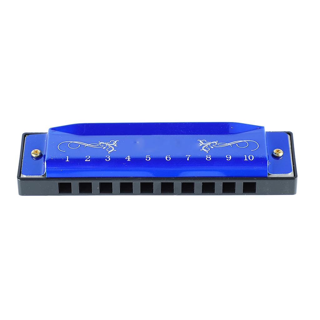 Harmonica 10 Hole 20 Tune C Key Professional Standard Mouth Organ with Case for Kid Beginner Blue