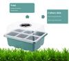 6 Cells Breathable Germination Box Mini Greenhouse Nursery Planter Vegetable Flower Succulent Cultivation Pot LED Growing Light