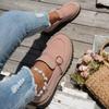 Women Suede Platform Loafers Chunky Heel Retro British Style Casual Shoes