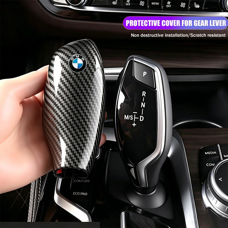 CTCE1 LHD RHD ABS Carbon Fiber Black Red Center Console Gear Shift Knob Trim Cover For BMW G30 G31 G01 G02 G32 1 2 5 Series X3 Sticker