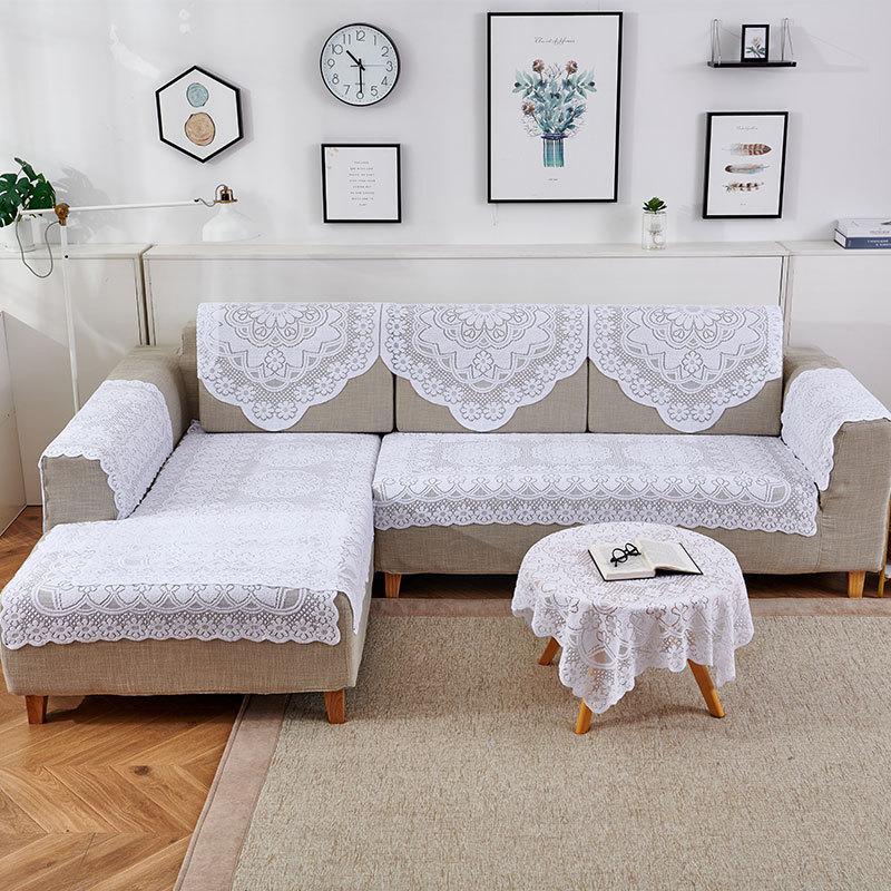 

1pcs Fashionable European Lace Full Cover Non Slip Thick Sofa Towel Dustproof and Wear-resistant Backrest Pad Easy To Clean Sofa Armrest Towel 60*60cm