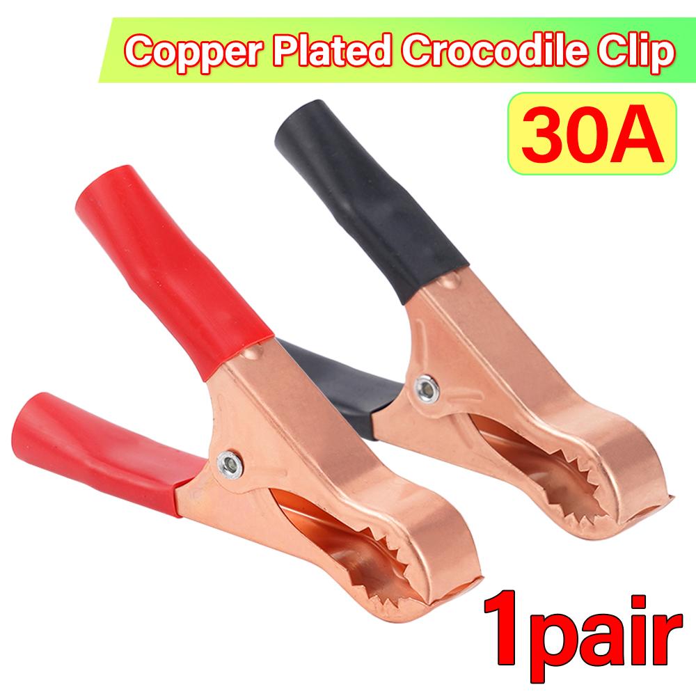 1/5/10Pair 30A 70mm Car Alligator Clips Connector Battery Test Lead Clips Electrical Equipment Parts High Quanlity