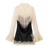 European and American Fashion Women's Black Lace Slip Dress