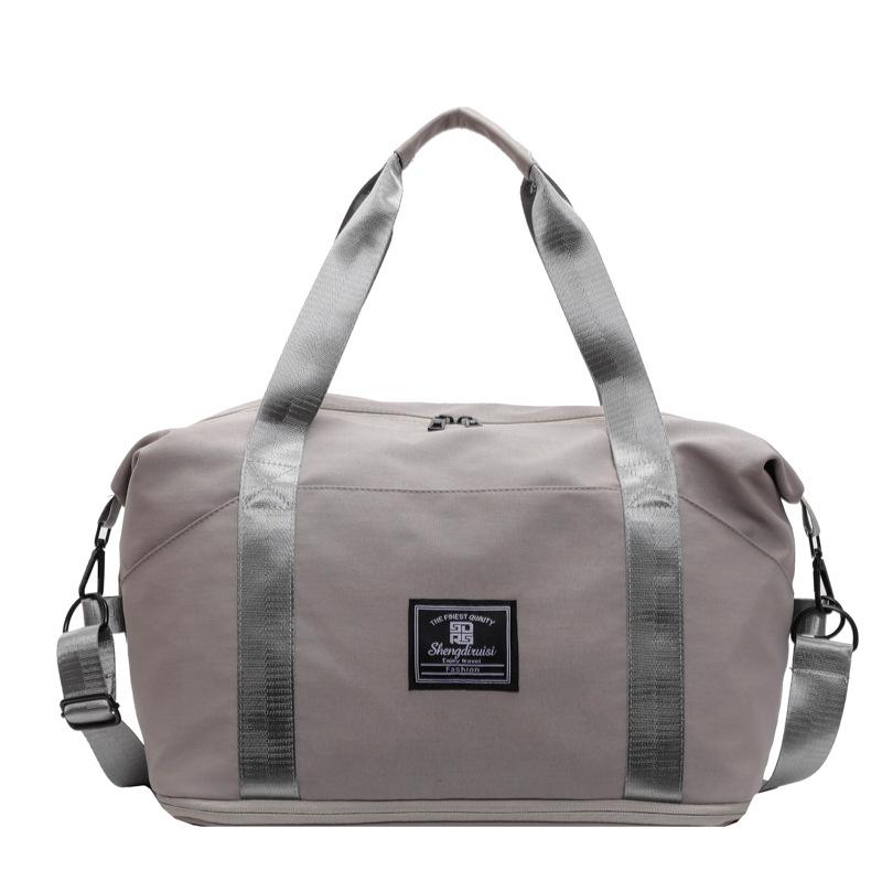 New storage short-distance travel bag, simple leisure sports fitness bag, women's large-capacity expandable student luggage bag