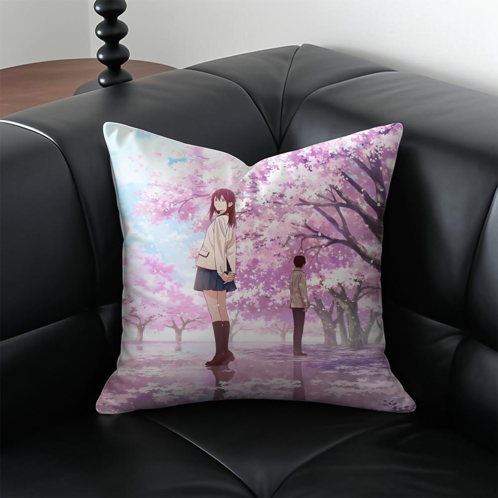I Want To Eat Your PPancreas Cushion Cover Pillow Case Antidustmite Invisible zipper silky plush cushion