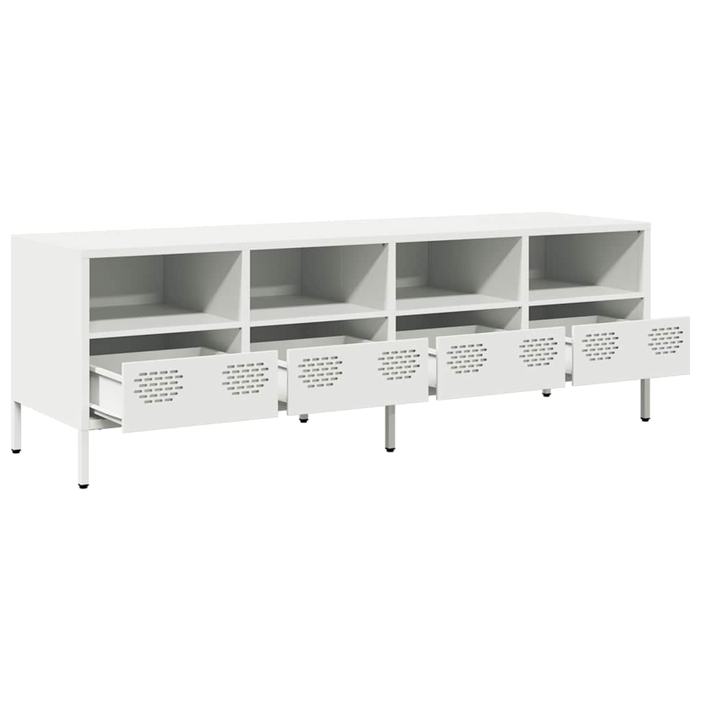 TV Stand White 135 x 39 x 43.5 cm Cold Rolled Steel