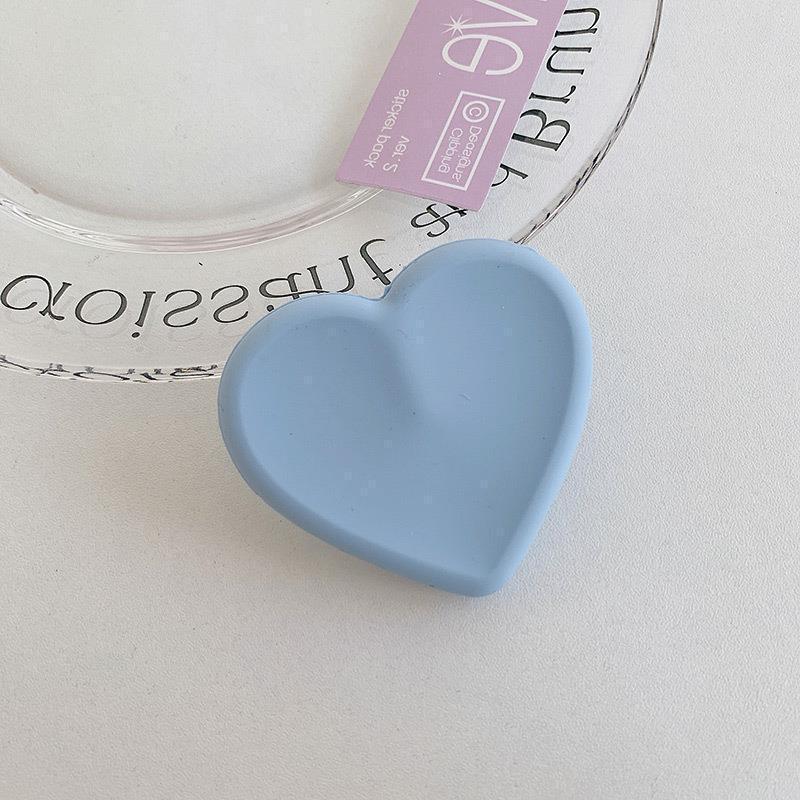 

Heart-Shaped Cartoon Silicone Phone Holder - Retractable & Detachable White Stand [OPP Bag] небо синє кольору