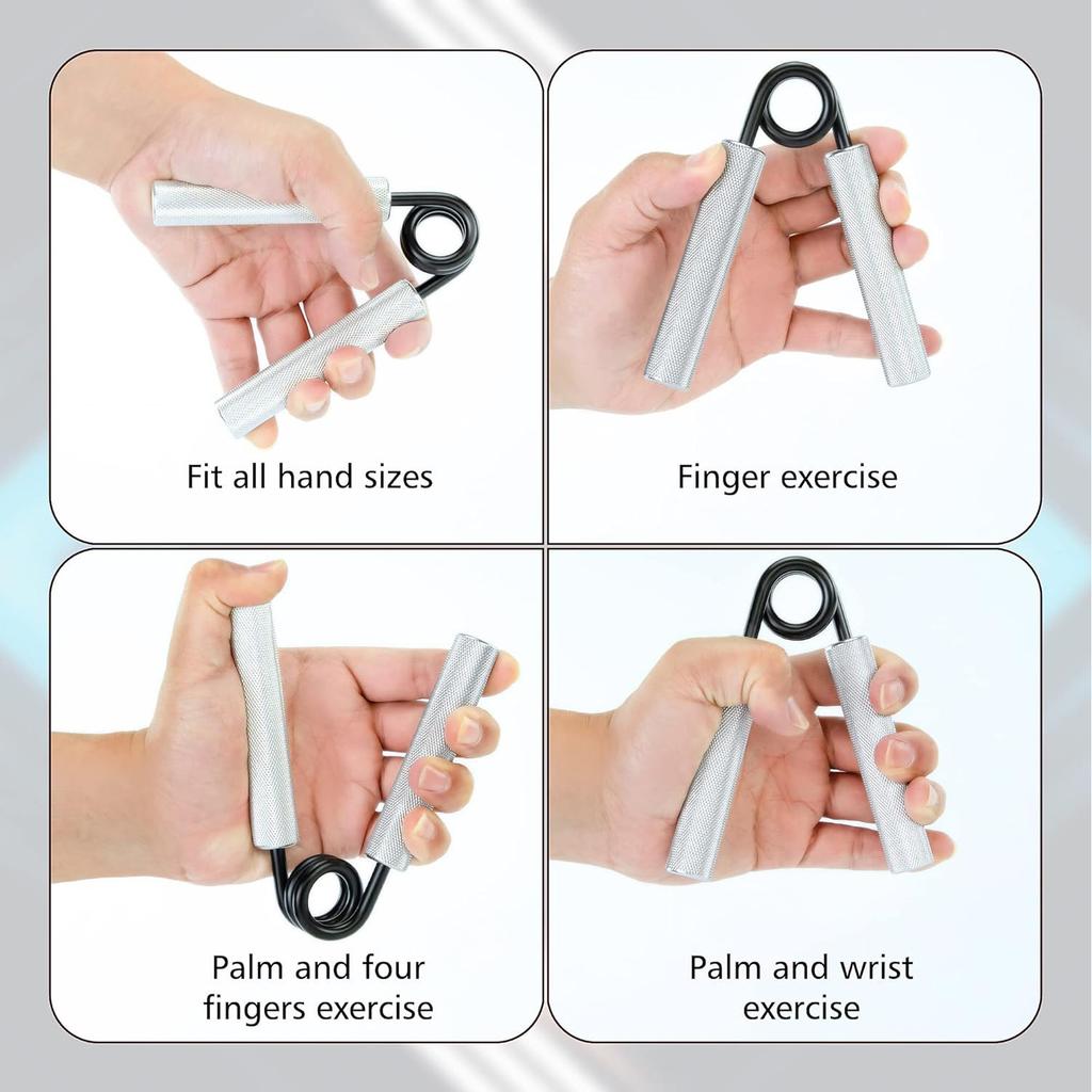 Aluminum Hand Grip Gym Fitness Finger Exerciser Arm Strength Trainer Muscle Recovery Rehabilitation Developer Gripper