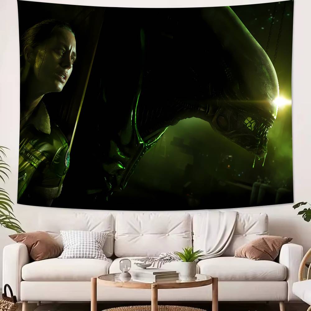 Science Fiction Horror Movie Alien Tapestry Decoration Bedroom Dormitory Background Cloth Holiday Home Living Room Club Tapestry