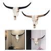 Resin Sheep Skull Wall Art Hand Painted Animal Head Sculpture for Western Bohemian Decor Unique Garden Indoor Hanging Display