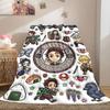 Demon Slayer Deluxe 2D Cartoon Flannel Blanket, Printed Art for Sofa, Soft Bedding for Travel Picnic Rug_LIAN