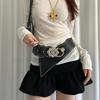 Rhinestone Flower Retro Street Rivet Belt Rivet PU Leather Belt Fashion Wide Waistband  Pants