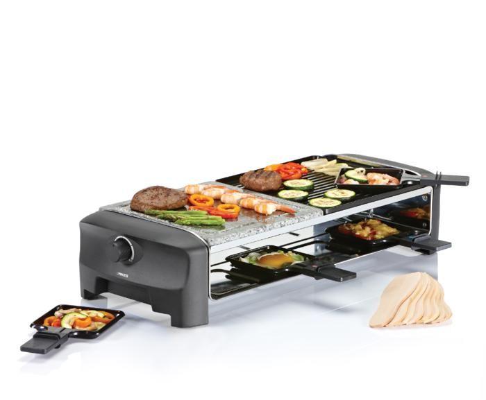 Princess Gril À Raclette En Pierre Avec 8 Poêles 1300 W 162820
