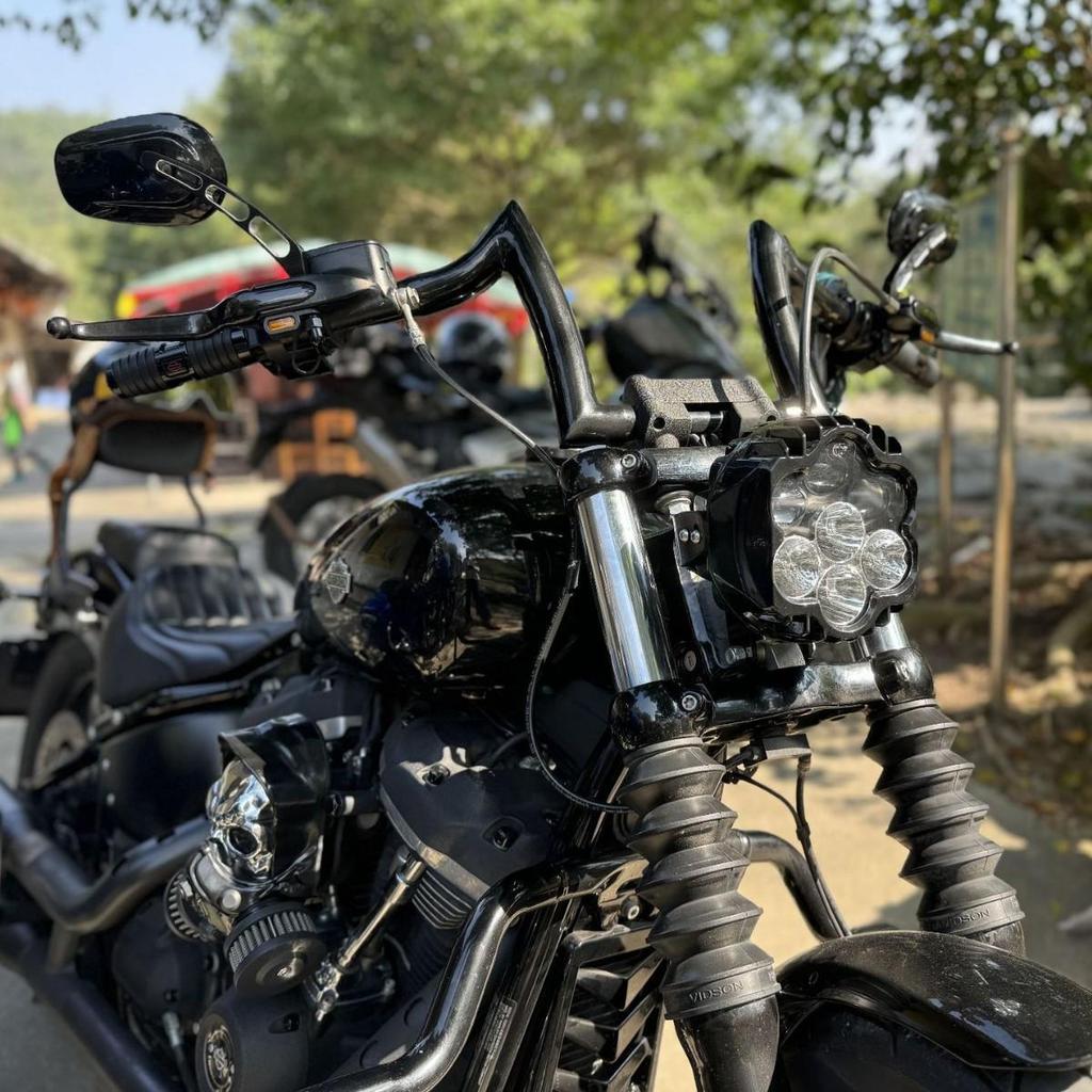 Shark Demon Headlight for Harley 18 Street Bob, Road King & Softail Standard Motorcycles