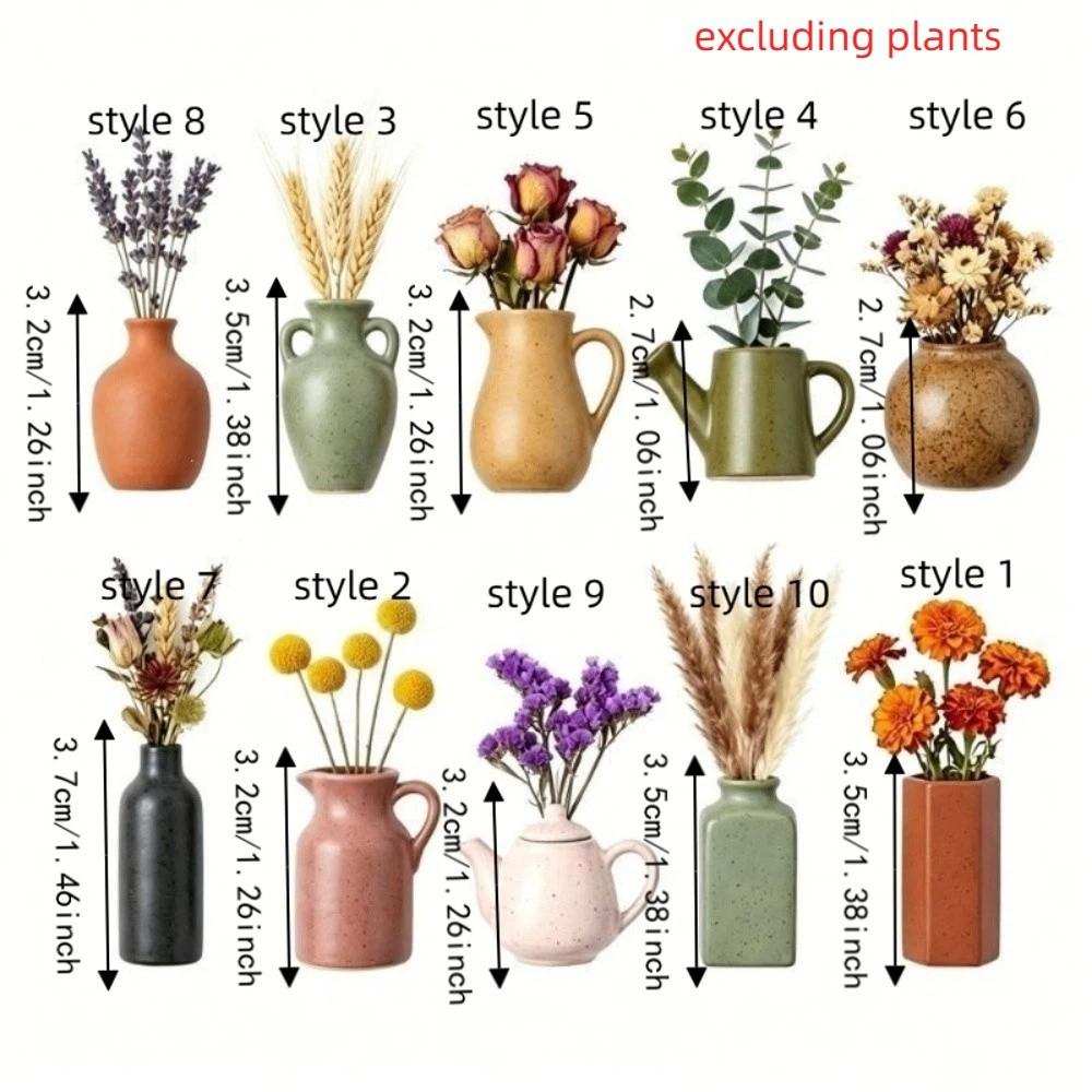 Decorative 3D Vase Fridge Magnets Pastoral Style Flower Arrangement Magnet  Dorm Room