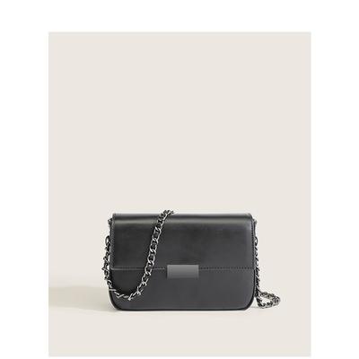 Spring and Summer Leather Chain Crossbody Bag, Niche Design Women's Bag, Versatile Single-shoulder Bag, Fashionable and Trendy Small Square Bag