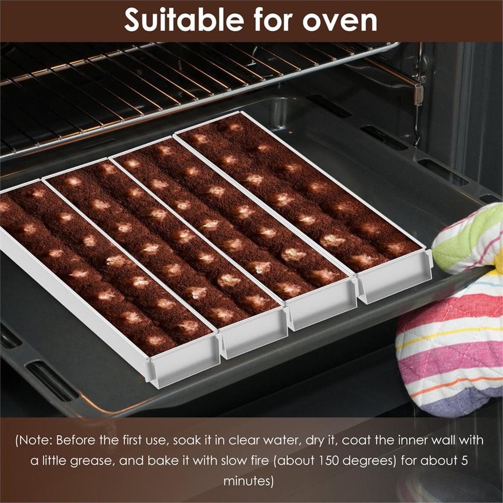 2026 New Tiramisu Baking Rectangle Cake Mold Non Stick Stainless Cake Baking Tray Removable DIY Cheesecake Dessert Tool