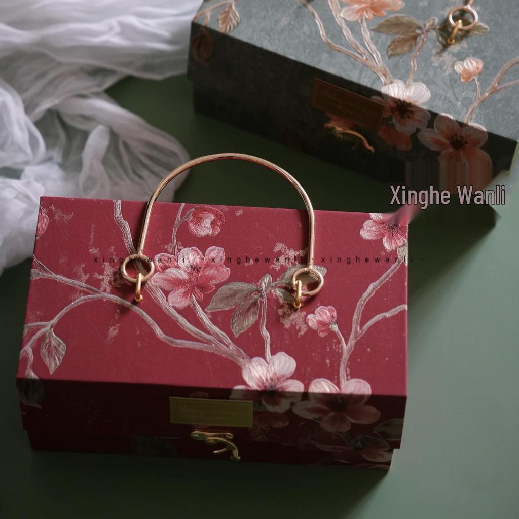 Elegant Metal Souvenir Gift Box with Logo for Weddings