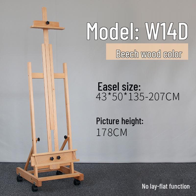 Adjustable Beech Wood Easel: Floor & Tabletop Folding Stand for Sketching & Oil Painting