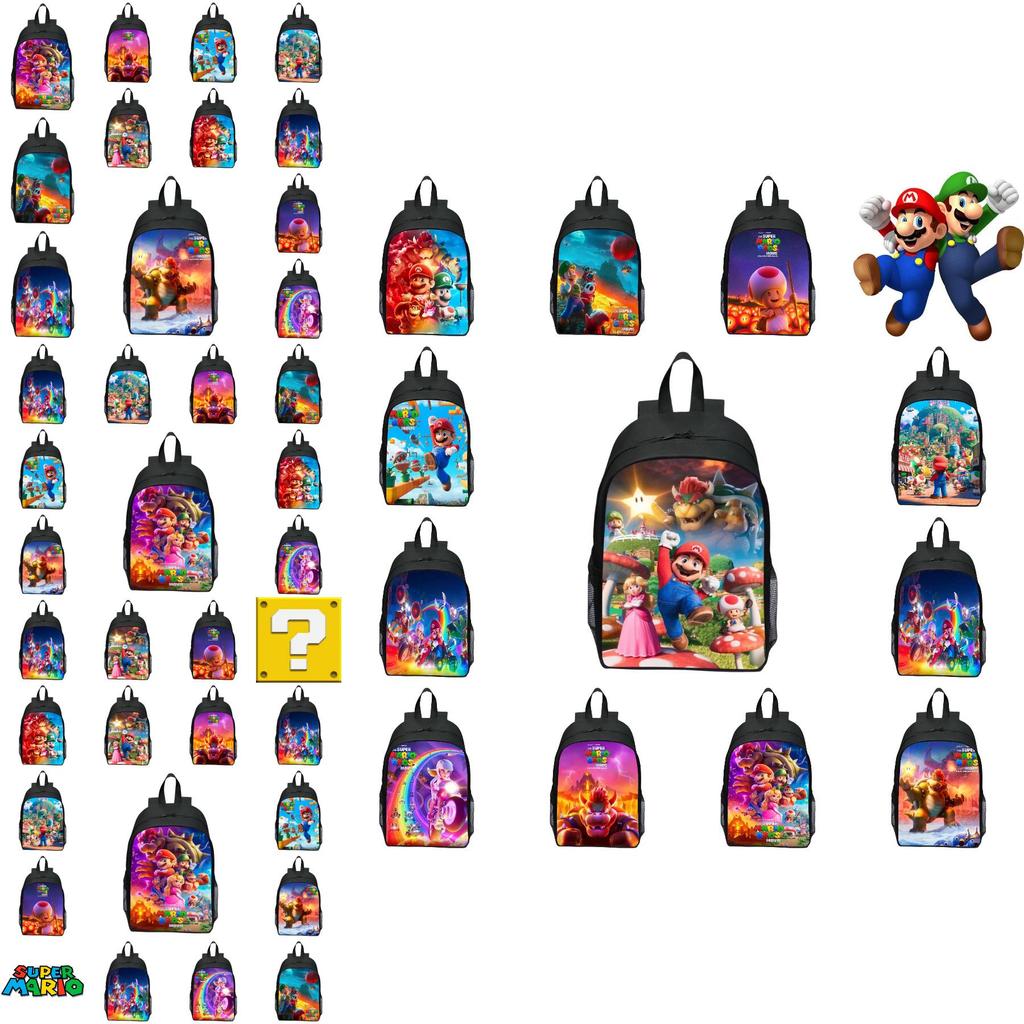 Super Mario Children's Backpack 16-inch Cute And Functional Oxford Fabric Custom Design