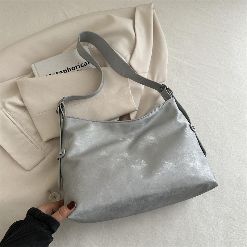 

Женская текстурированная сумка-мессенджер из мягкой кожи большой вместимости, новая коллекция весна-лето 2025, универсальная сумка-тоут в корейском стиле