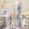 Dustproof Toy Storage Bucket Transparent Large Capacity Storage Bucket Space Saving Floor Standing Toy Storage Basket with Lid