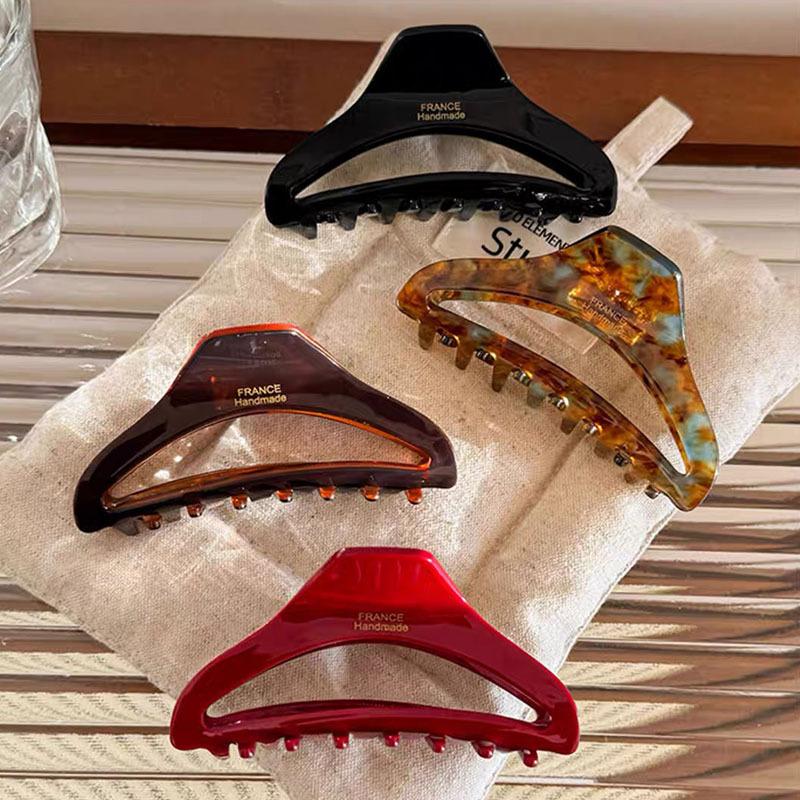 French High Quality Acetate Hollow Hair Claws For Women Girls Sweet Retro Shark Jaw Claw Clip Fashion Hair Ornament Accessories