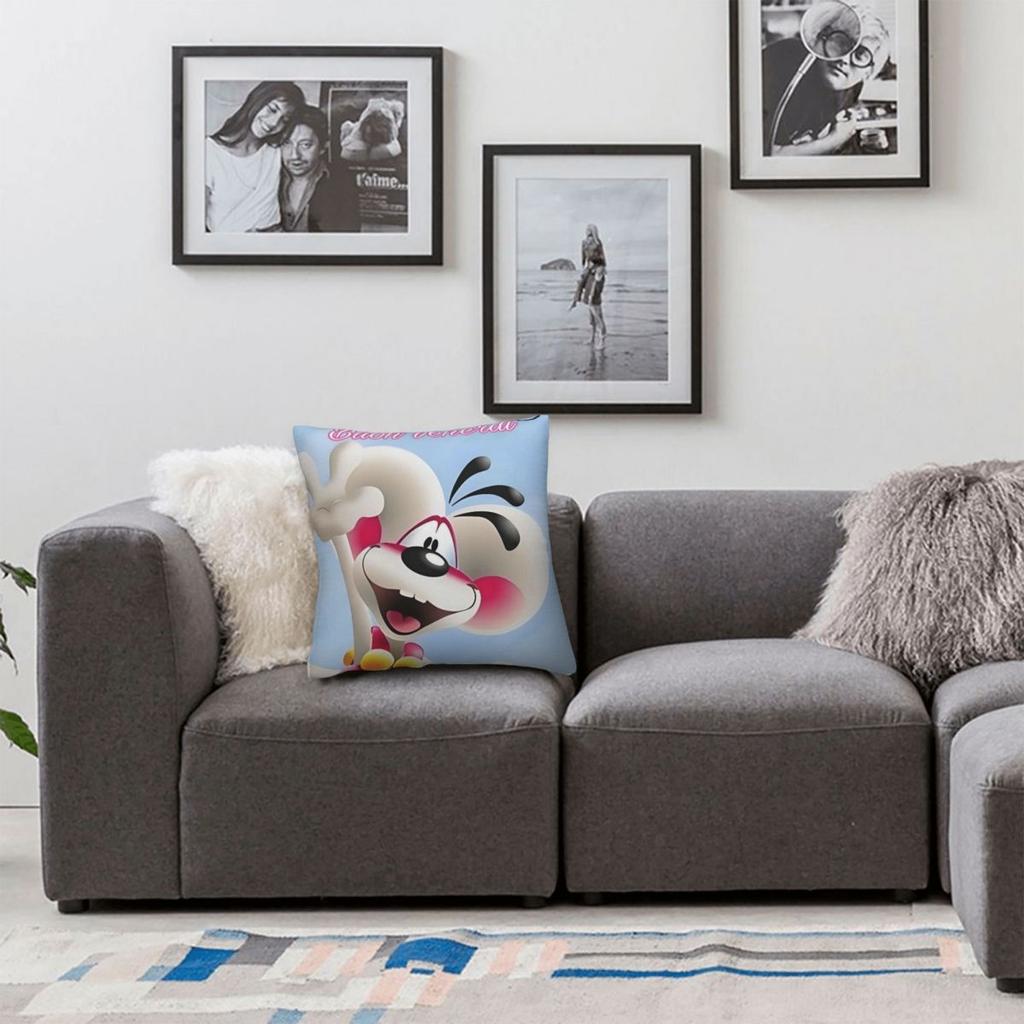 Diddl Cute Cartoon Pillow Case Cushion Cover Soft Custom Diy Pillow Cover Morden Pillowcases For Sofa Home Decorative