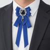 Rhinestone Ribbon Bowtie Ribbon Ribbon Bow Brooch Retro Bow Tie  For Men and Women