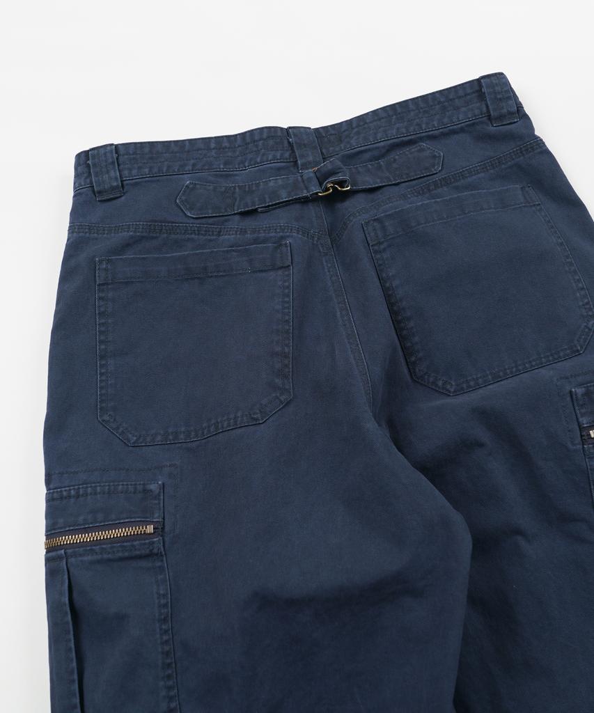FRIZMWORKS Washed Cotton Zip Cargo Pants _ Navy