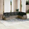 VidaXL Garden Lounge Set with Cushions 8 Pcs, Patio Sofas, Patio Furniture Set, Outdoor Furniture, Grey 3221759