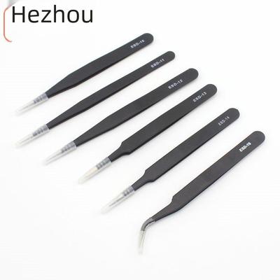 Black Stainless Steel Non-Magnetic Precision Tweezers & Small Screwdriver Set