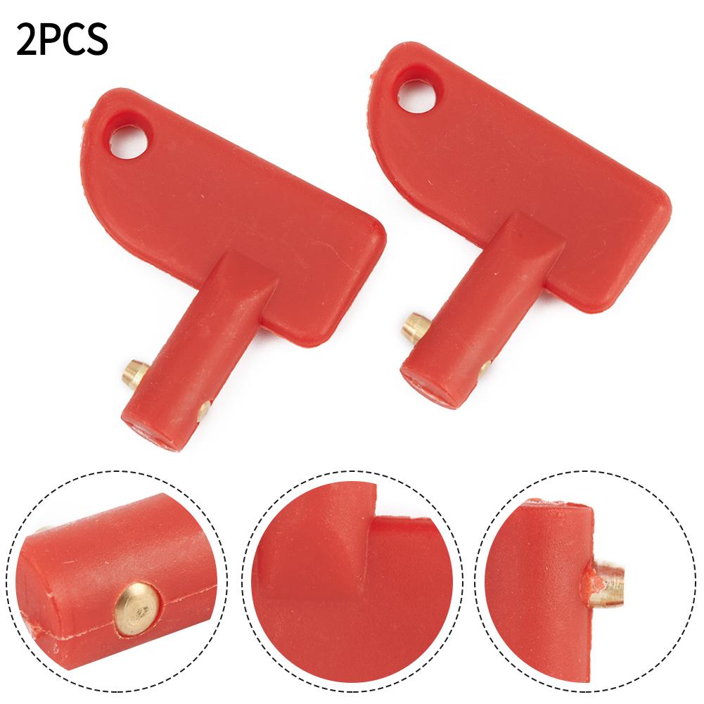 2pcs Spare Keys for Battery Isolator Switch Power Kill Cut Off Switch Key Marine Truck Van Boats Auto Car Power Switch