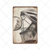 Segni Metallici Bici Vintage Poster Retro Bici da Ciclismo Decorazione Bar Pub Club Shabby Chic Pittura Artistica da Parete Targhetta 20x30cm