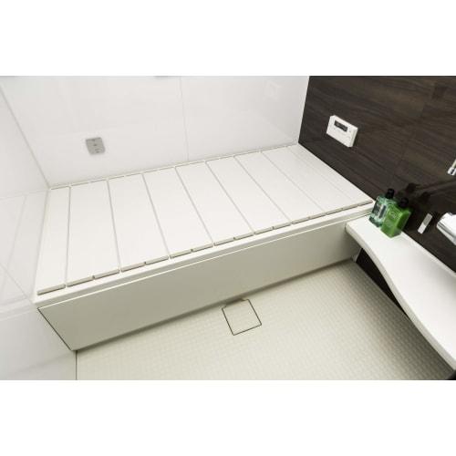 Topre Corporation Folding Bath Lid, Lakness, 75 x 159 cm, Ivory, L16