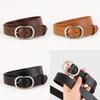 Classic Genuine Leather Belt For Women With Pin Buckle For Casual And Business Wear