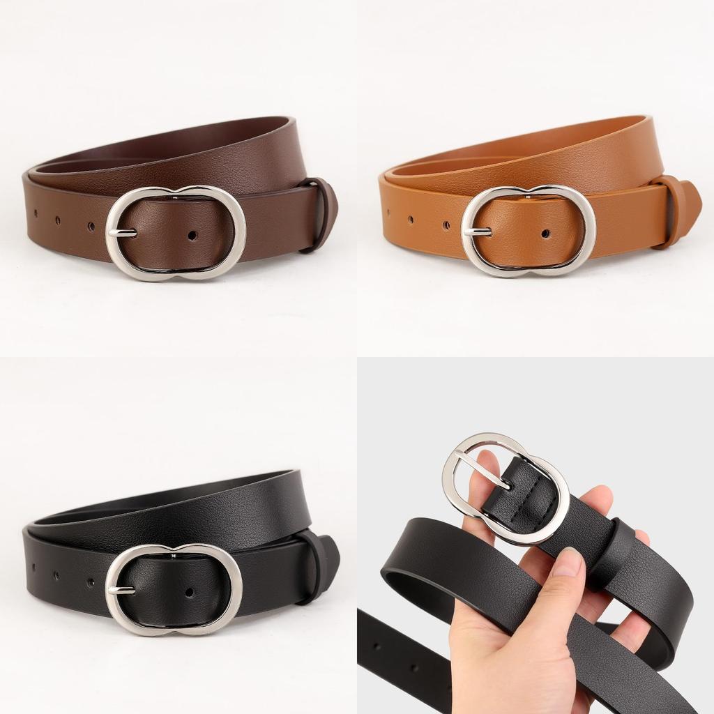 Classic Genuine Leather Belt For Women With Pin Buckle For Casual And Business Wear