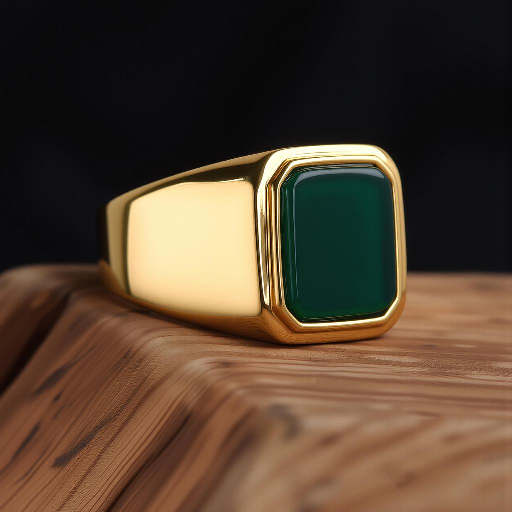 R3381 Men's/Women Trend High Quality 316LStainless Steel Multiple Colors Gemstone Style Onyx Golden Rings Jewelry
