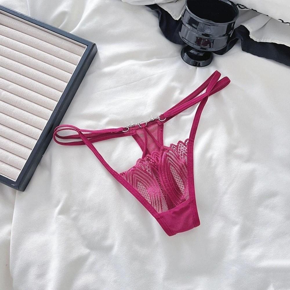 Low Waist Lace Panties Chain Thin Belt Thong Sweet Fashion Underwear for Women  Women