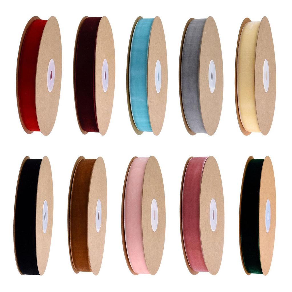 Velvet Ribbon Multipurpose Single Face Decorative Ribbon for Birthday Craft Projects Anniversary Gift Wrapping Bridal Bouquet
